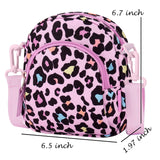 Leopard Pink Arch Crossbody Purse