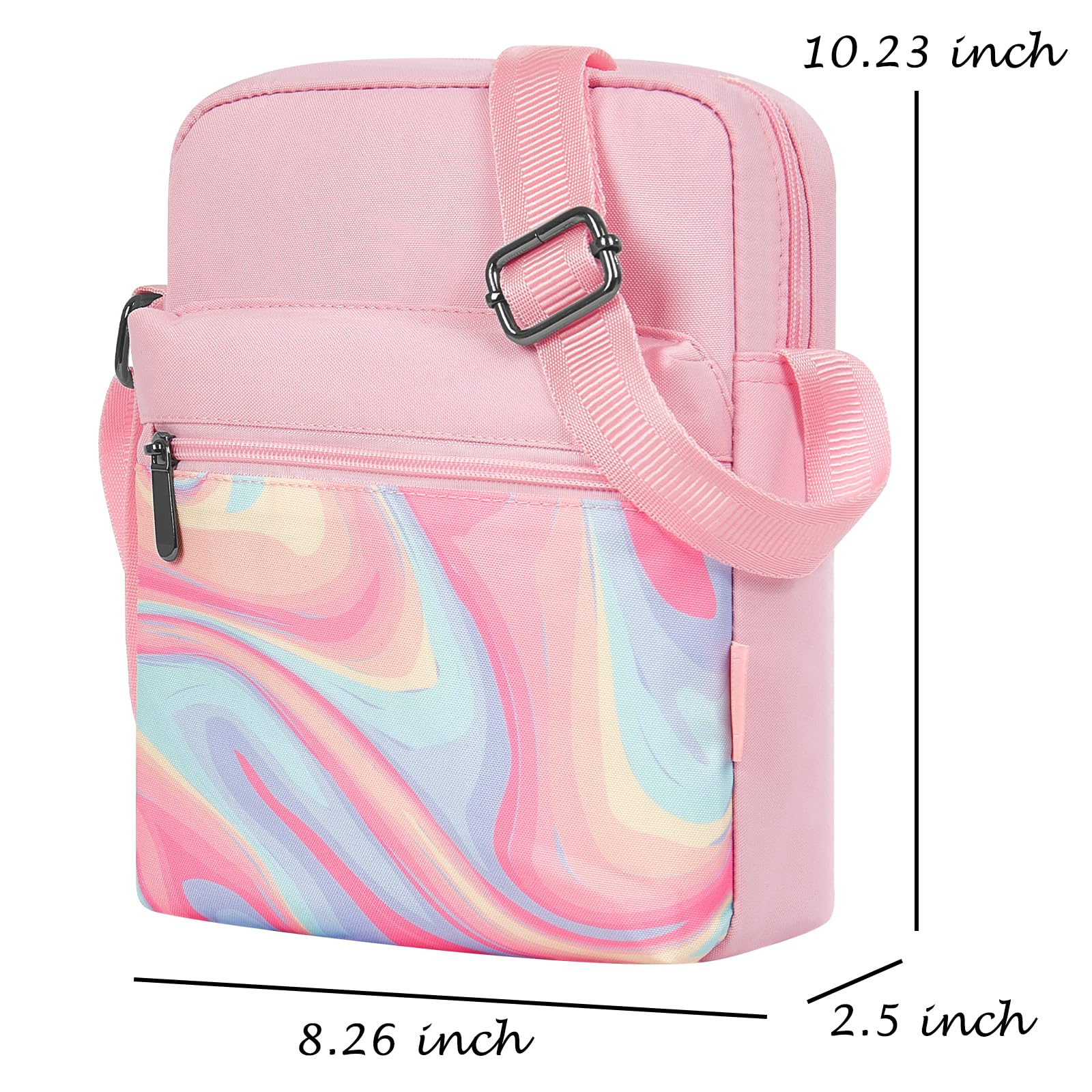 Fluid Colorful Pink Crossbody Purse