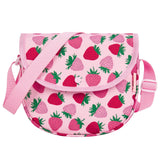 Strawberry Pink Saddle Crossbody Purse