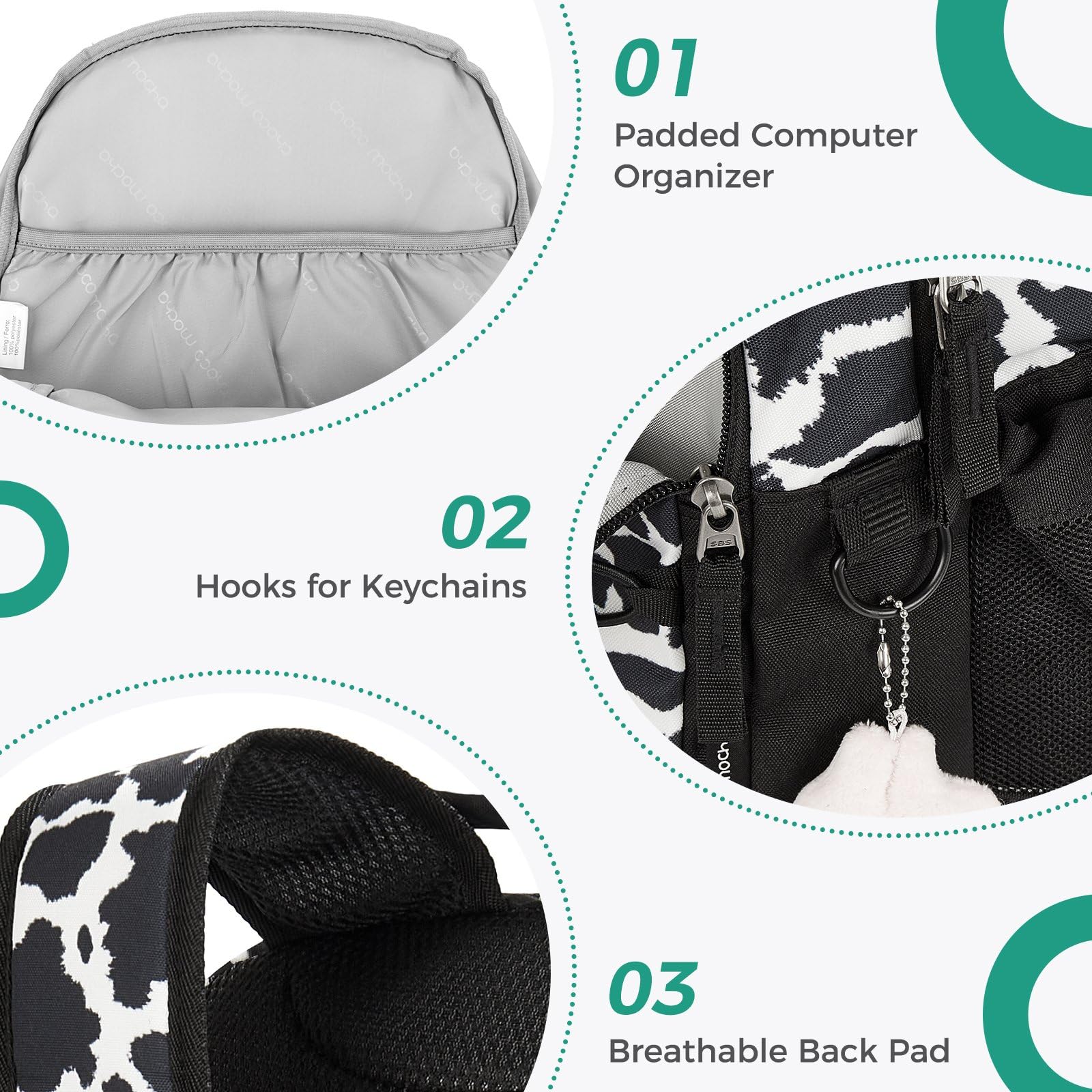 Cow Black Backpack