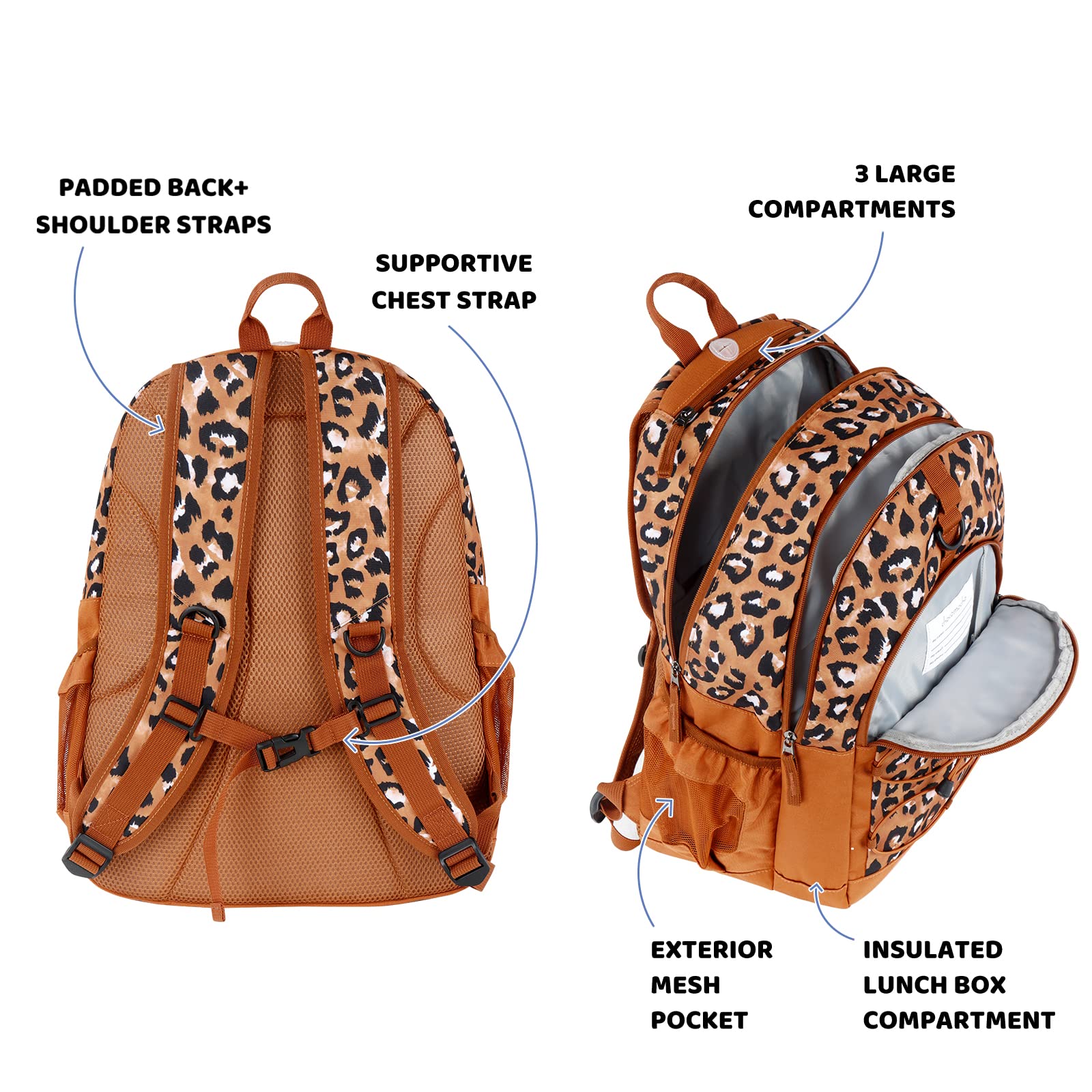 Leopard Brown Backpack