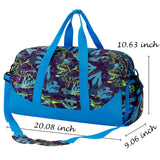 Dinosaur Blue Duffle Bag