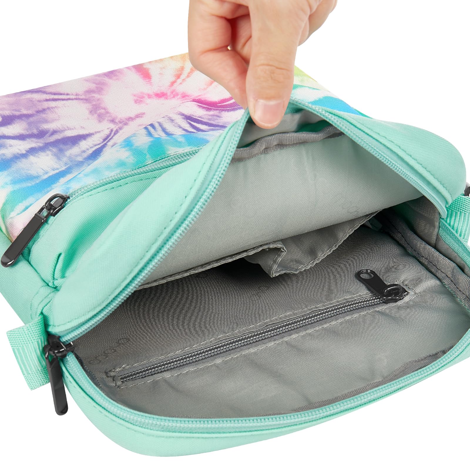 Tie Dye Green Crossbody Purse