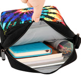 Tie Dye Swirl Black Crossbody Purse