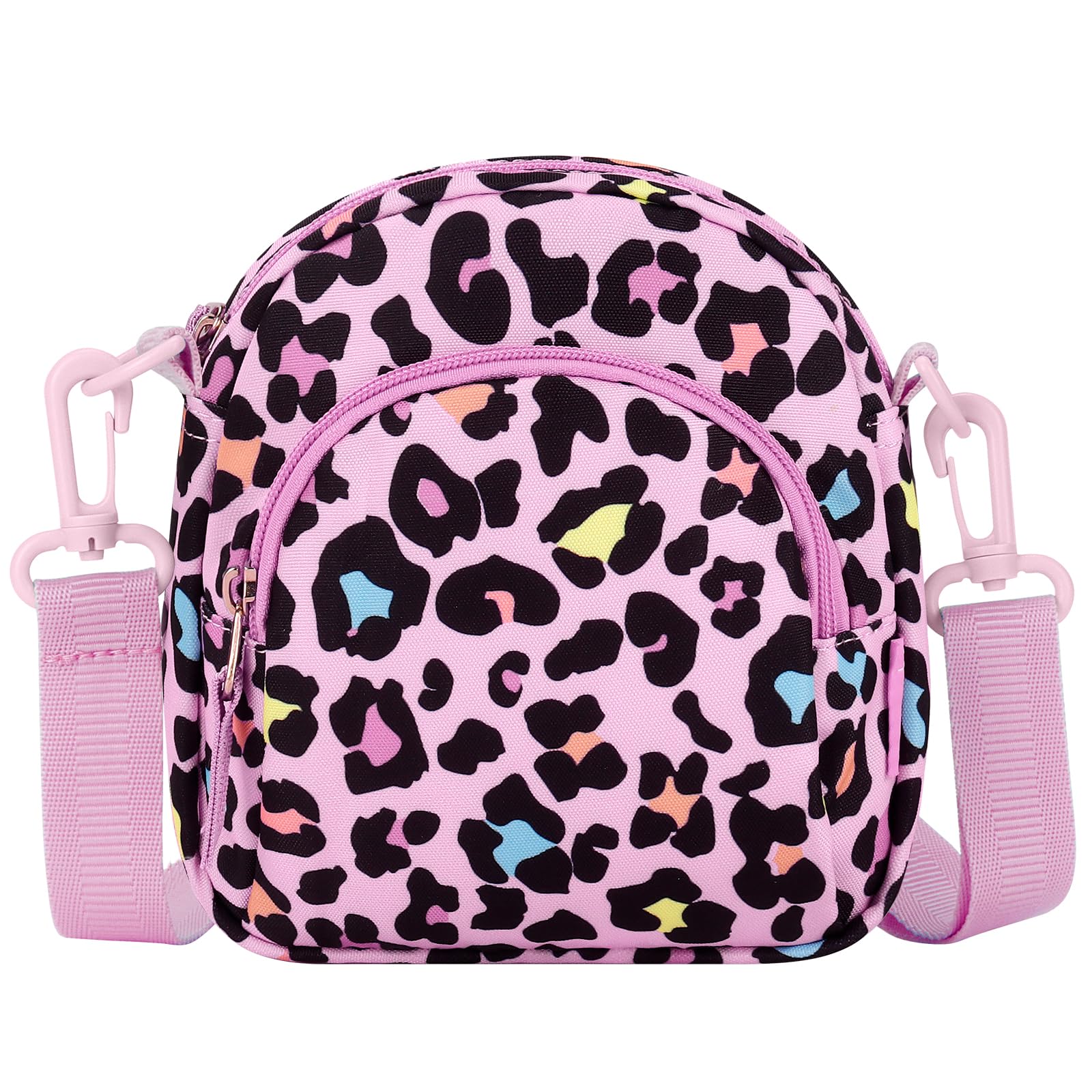 Leopard Pink Arch Crossbody Purse