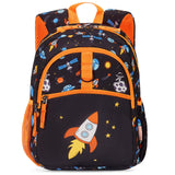Space Orange Toddler Backpack 12 Inch