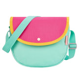 Pink & Green Saddle Crossbody Purse