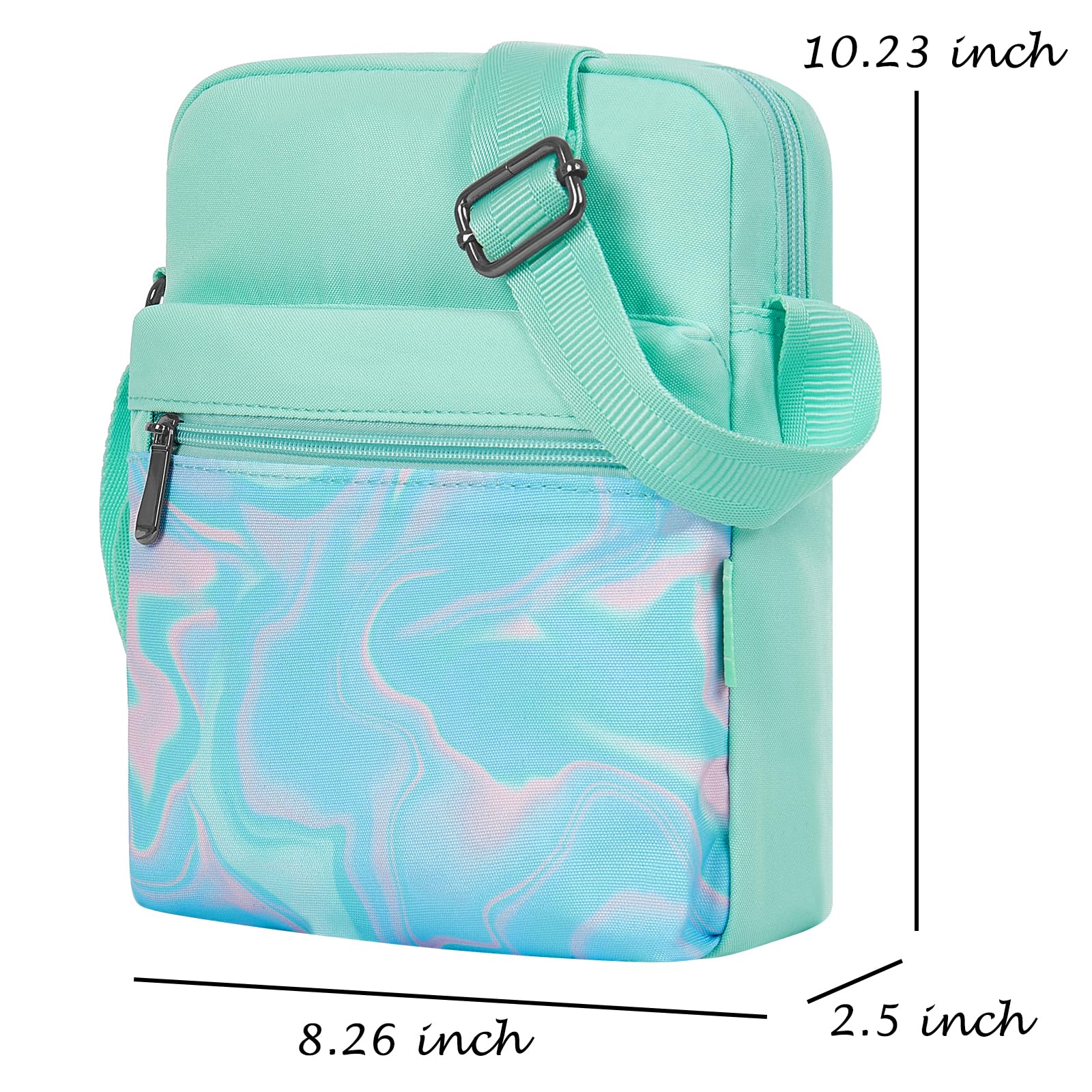 Laser Fluid Green Crossbody Purse