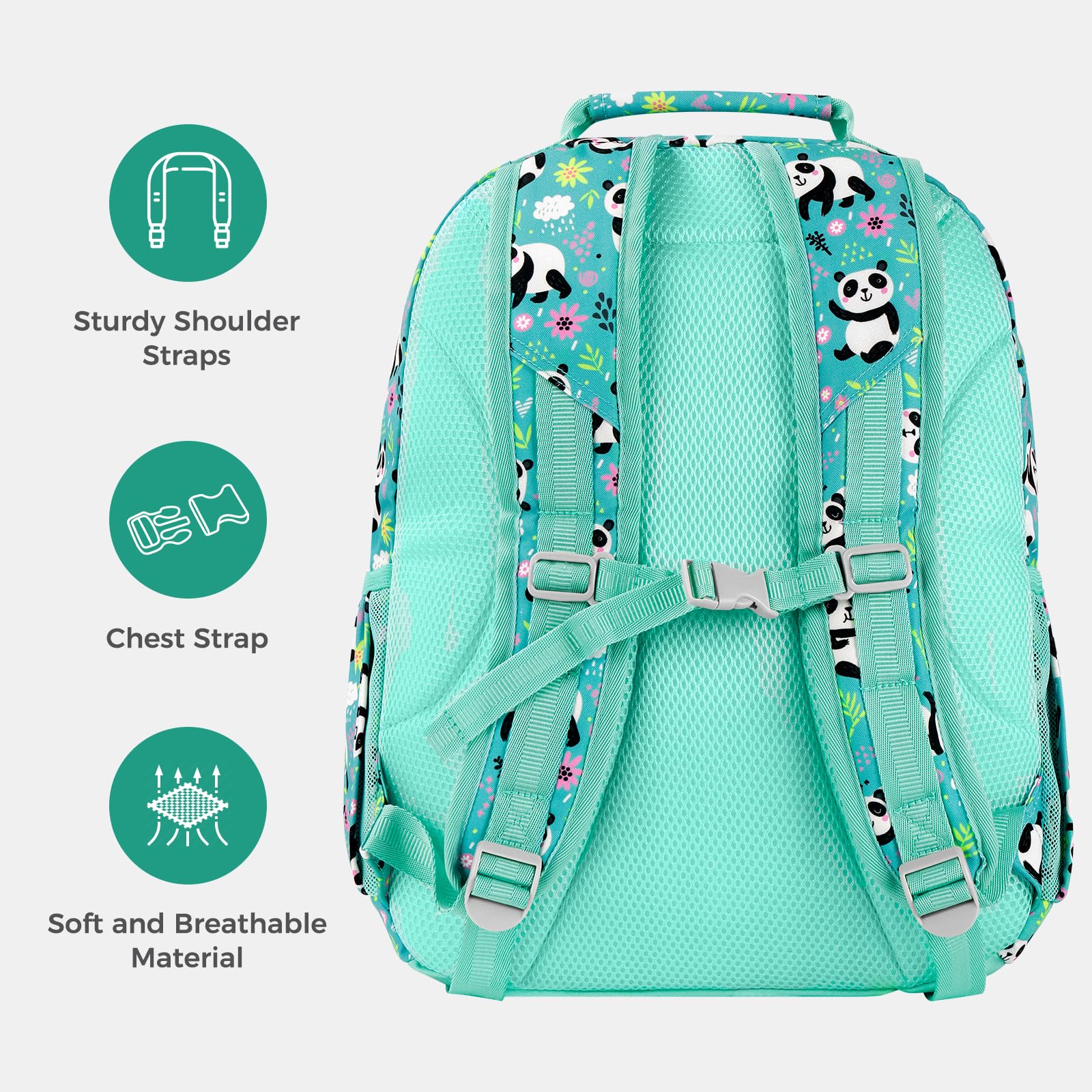 Panda Green Backpack