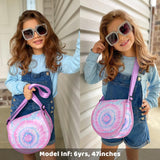 Tie Dye Swirl Purple Saddle Crossbody Purse