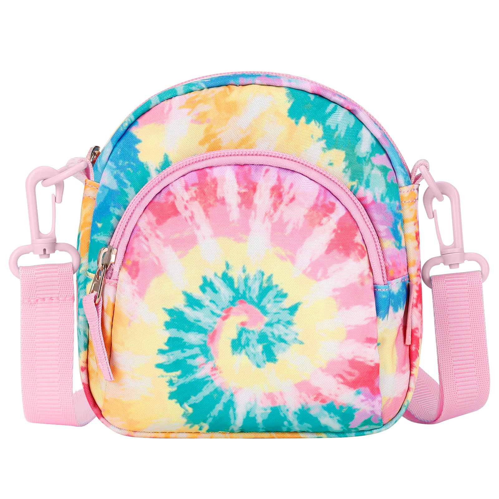 Tie Dye Swirl Rainbows Arch Crossbody Purse