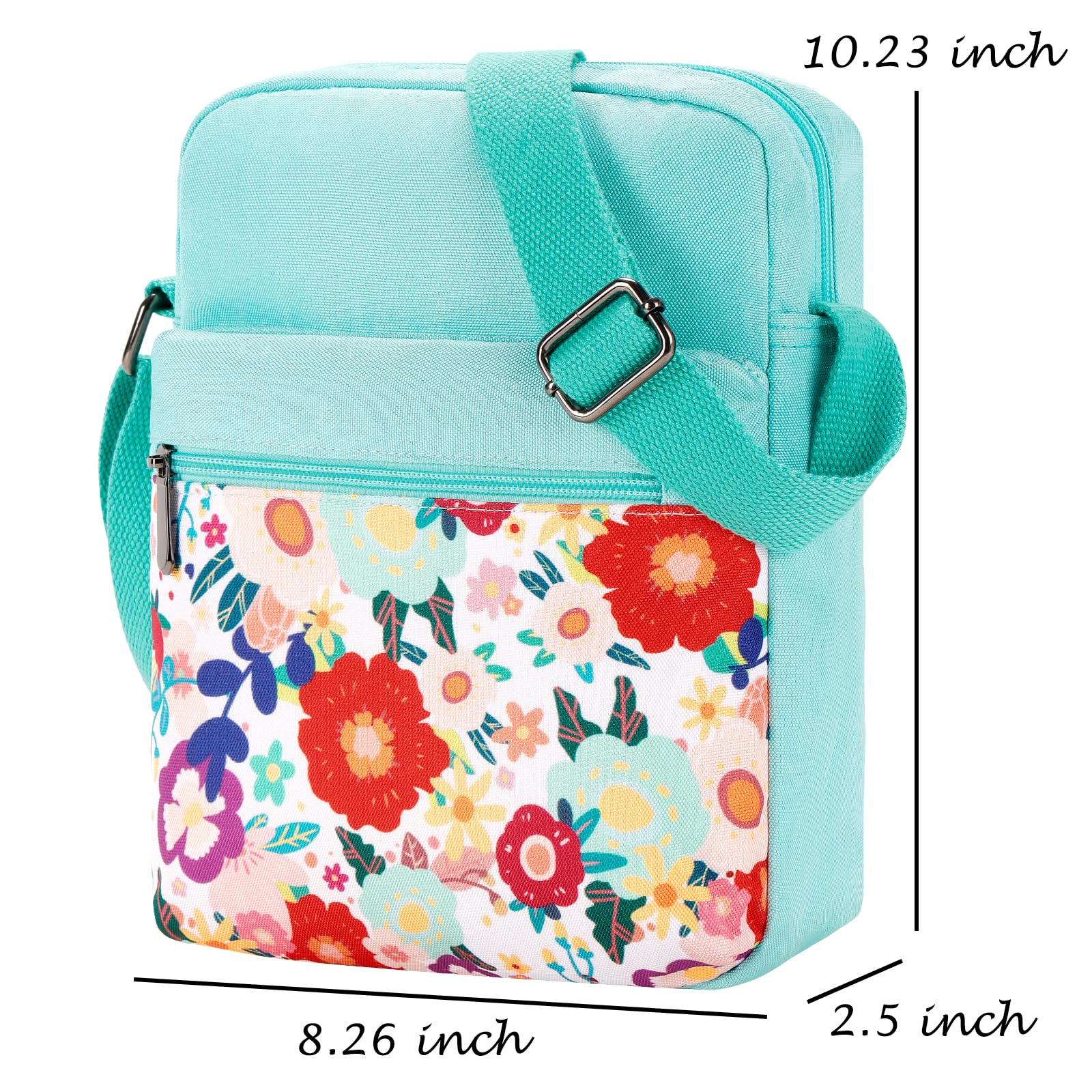 Floral Blue Crossbody Purse