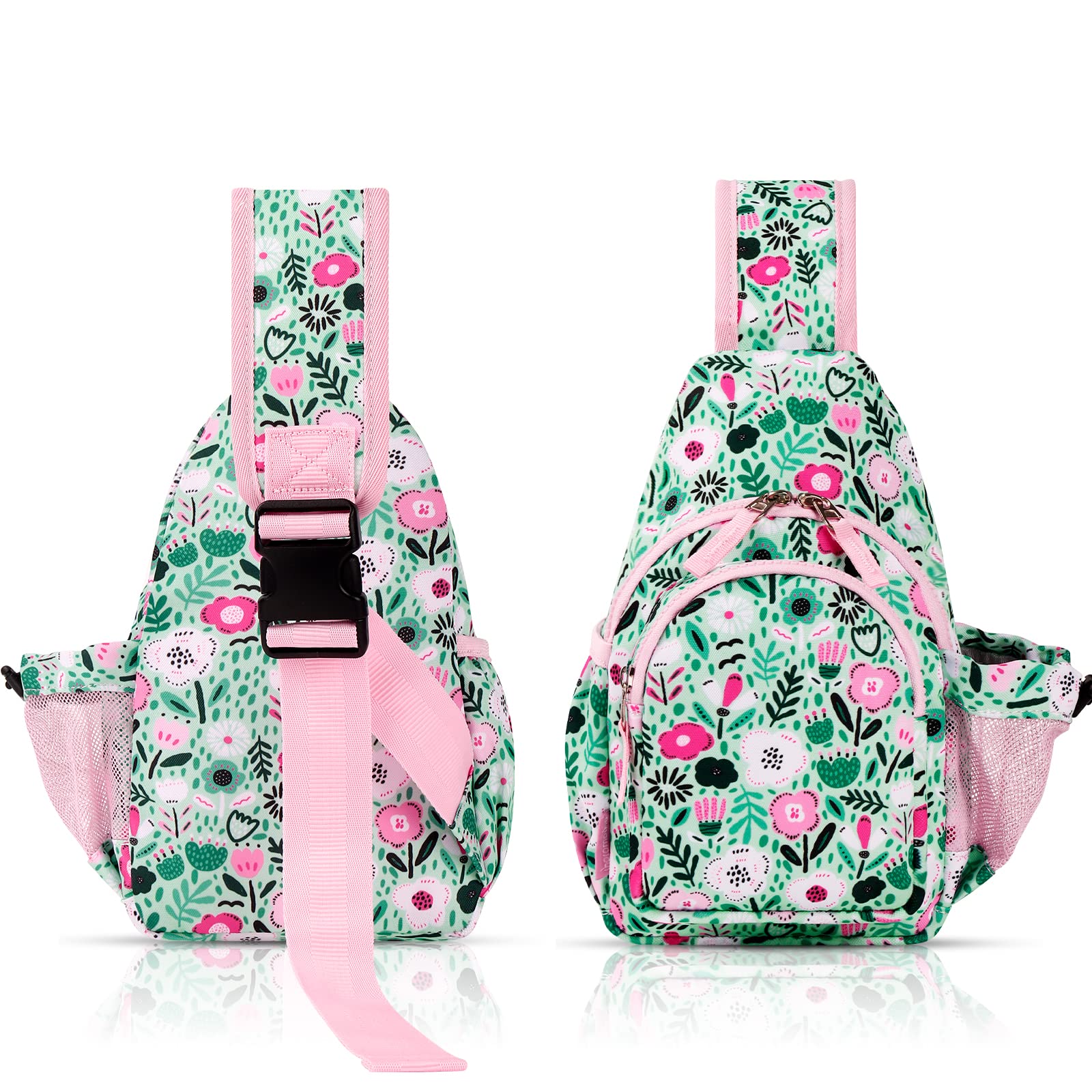 Floral Green Sling Crossbody Purse