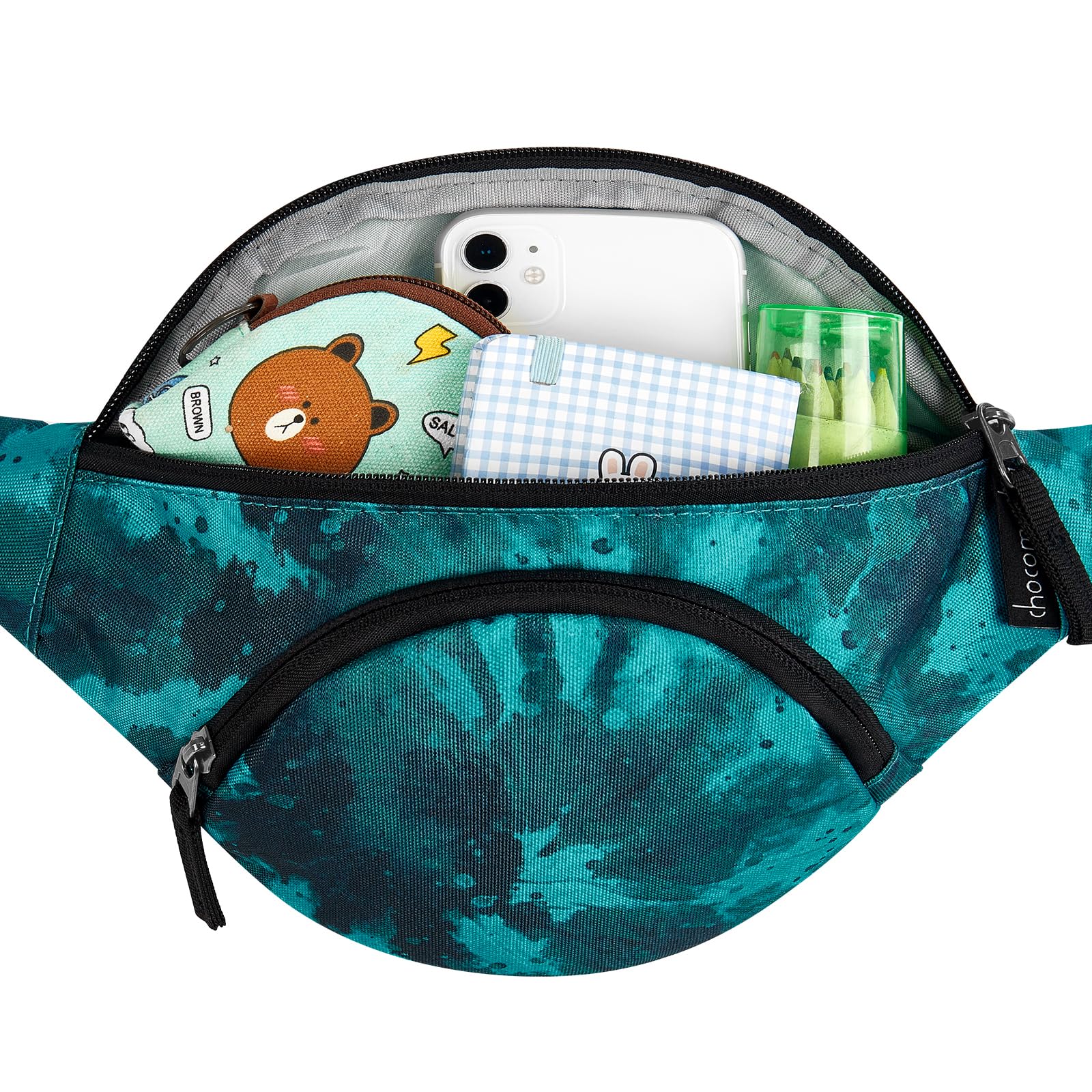 Tie Dye Teal Fanny Pack