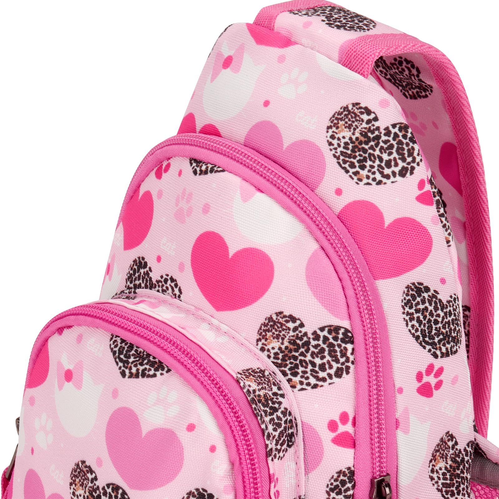 Cat Heart Pink Sling Crossbody Purse