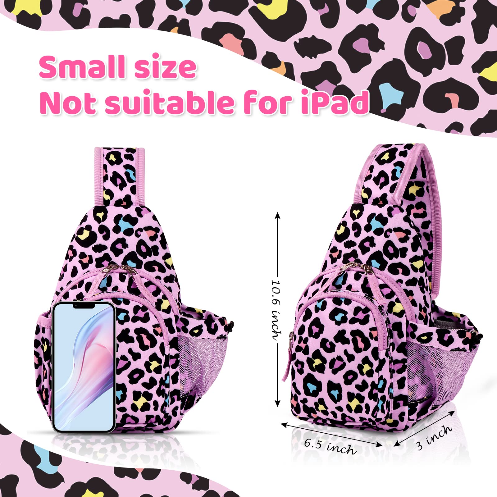 Leopard Pink Sling Crossbody Purse