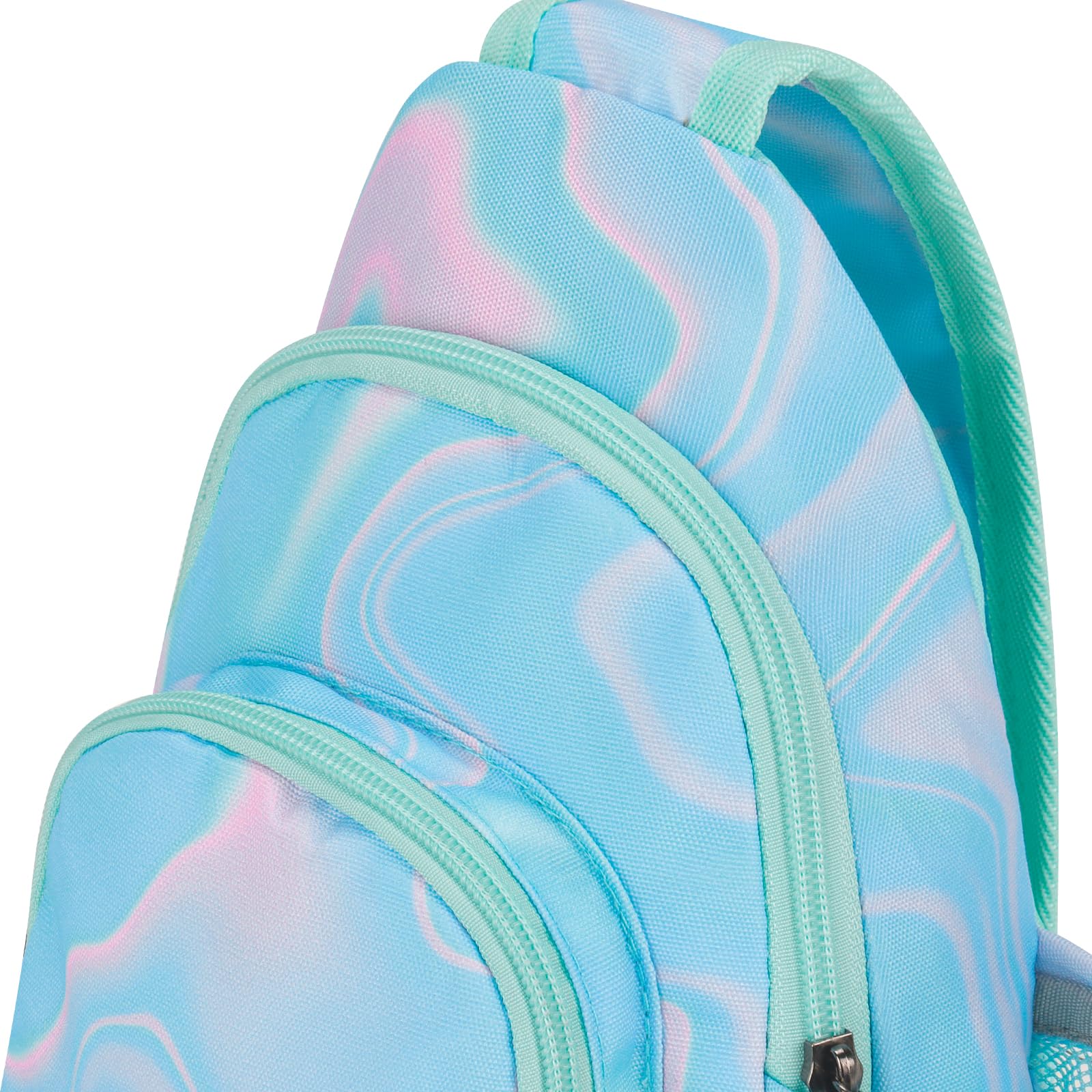 Laser Fluid Teal Sling Crossbody Purse