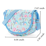 Rainbow Blue Saddle Crossbody Purse