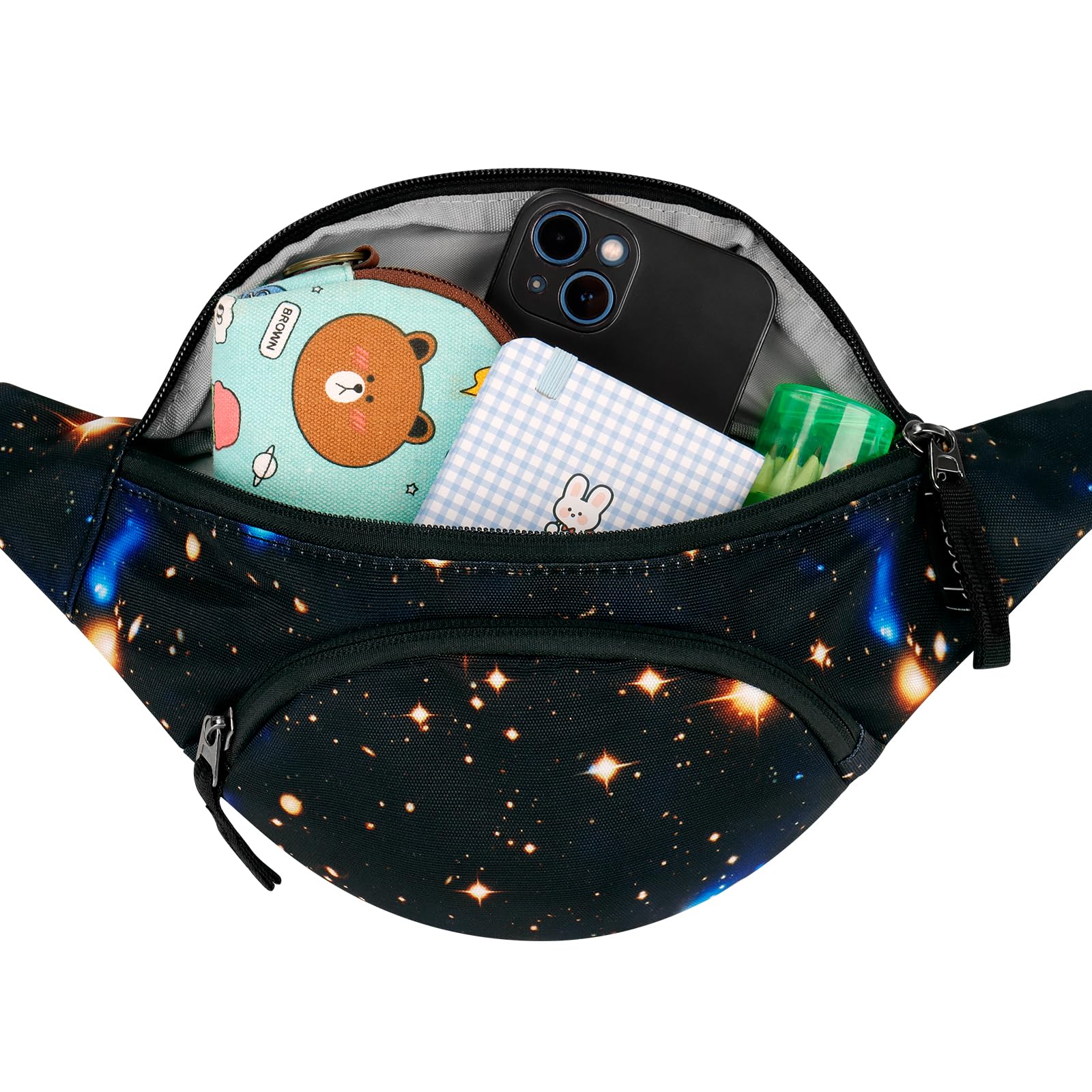 Galaxy Black Fanny Pack