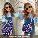 Unicorn Purple Saddle Crossbody Purse