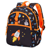 Space Orange Toddler Backpack 12 Inch