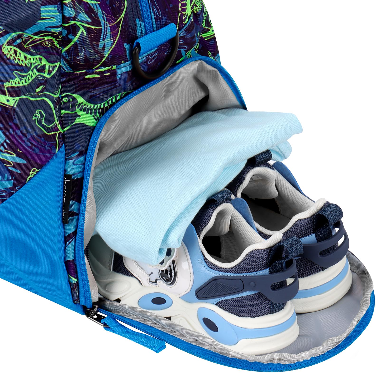 Dinosaur Blue Duffle Bag