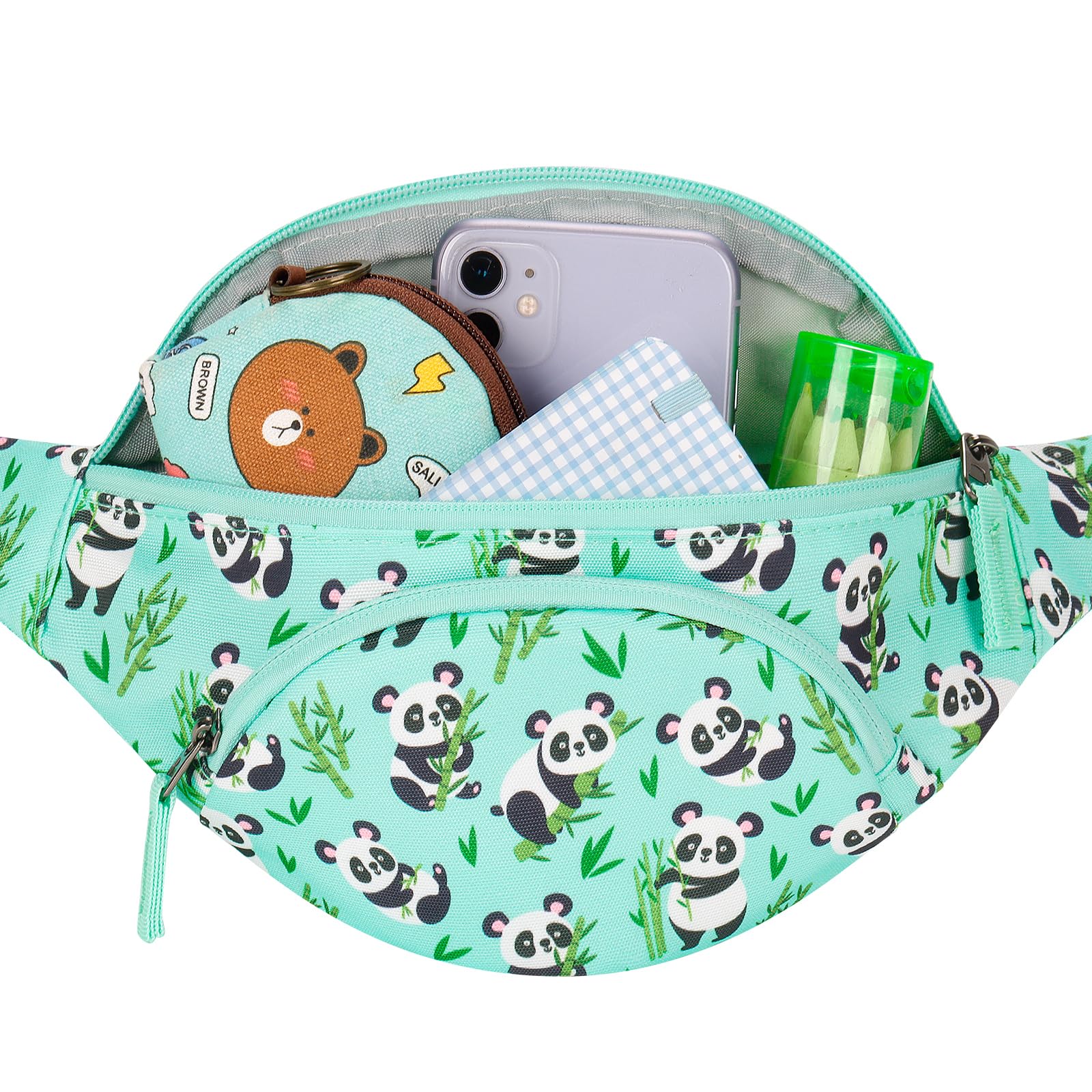 Panda Green Fanny Pack