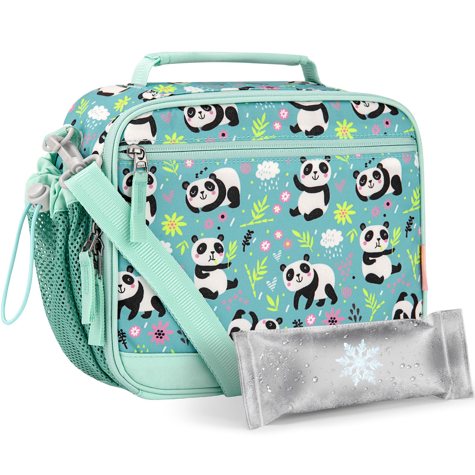 Panda Teal Lunch Box