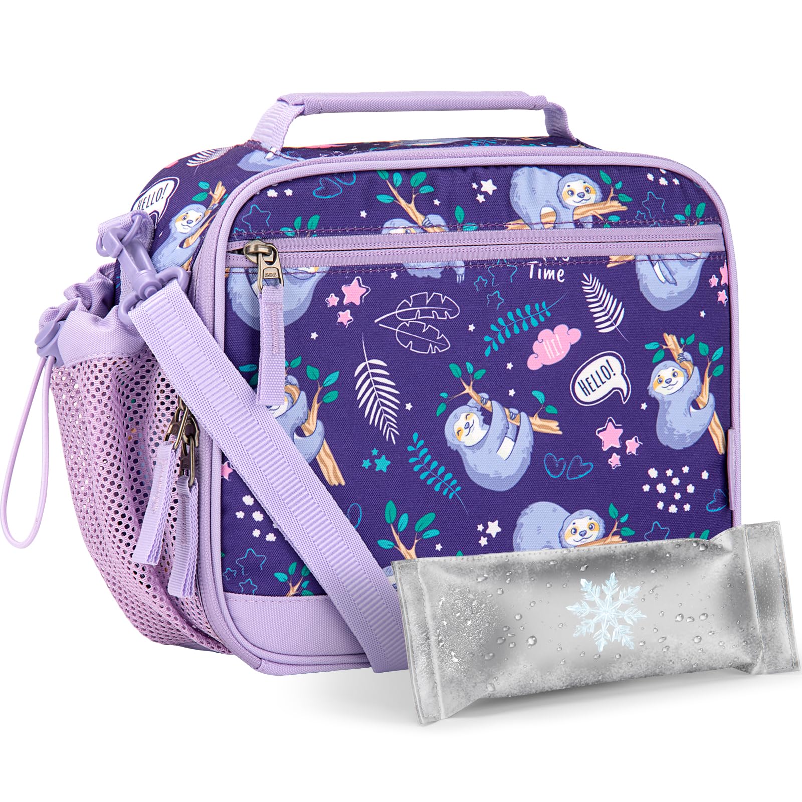Sloth Purple Lunch Box
