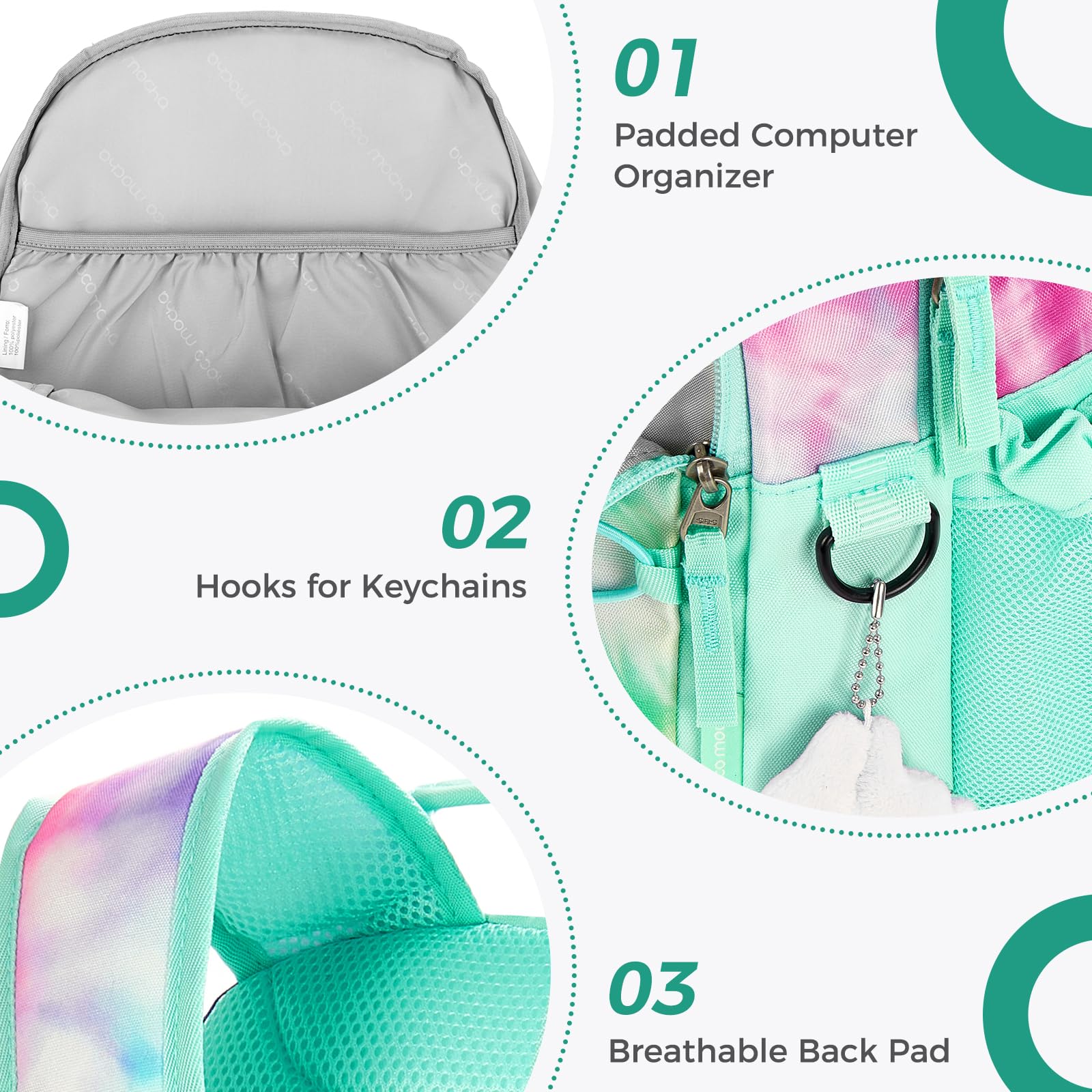 Tie Dye Teal Backpack