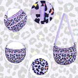 Leopard Purple Moon Crossbody Purse