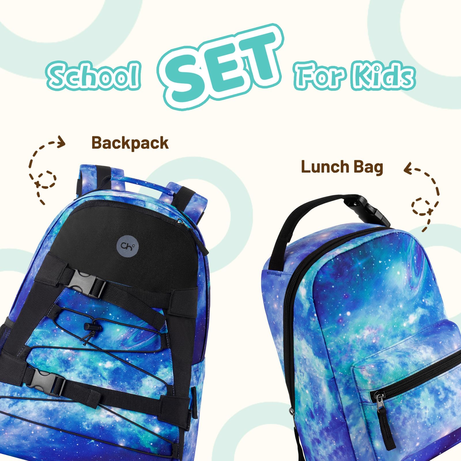 Galaxy Green Portable Lunch Bag