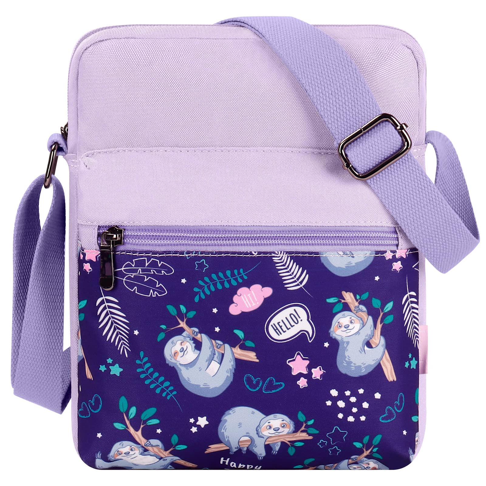 Sloth Purple Crossbody Purse