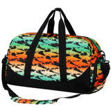 Shark Gradient Orange Duffle Bagv