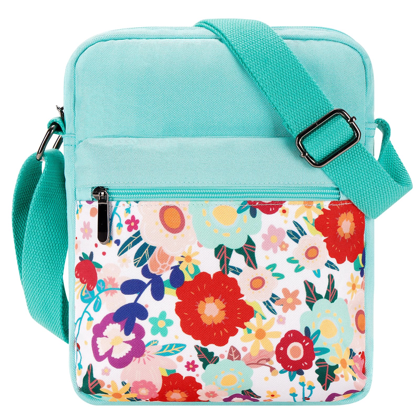 Floral Blue Crossbody Purse