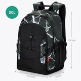 Geometric Black Backpack