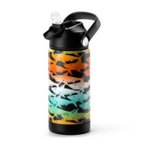 Shark Gradient Orange Water Bottle 18Oz