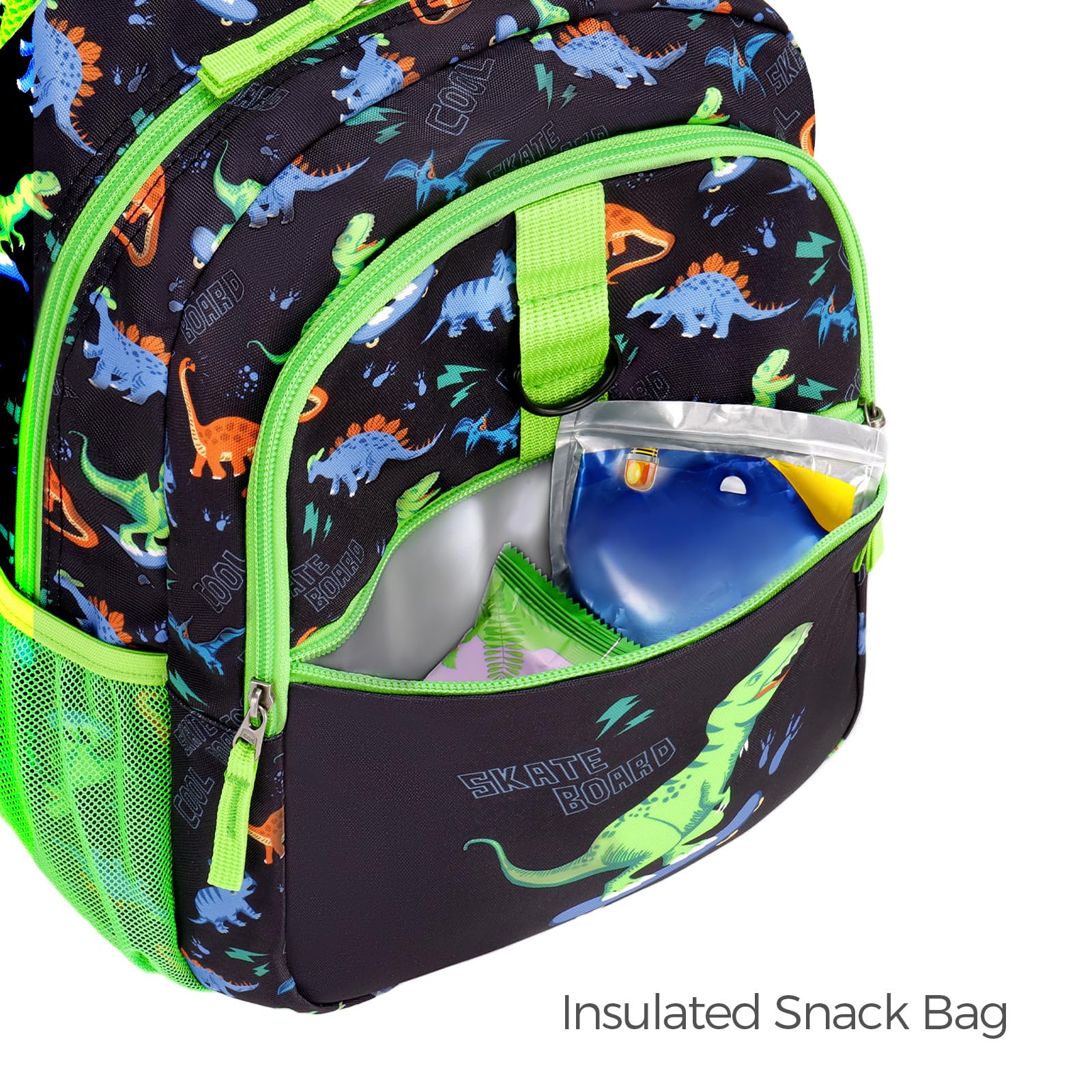 Dinosaur Green Toddler Backpack 12 Inch