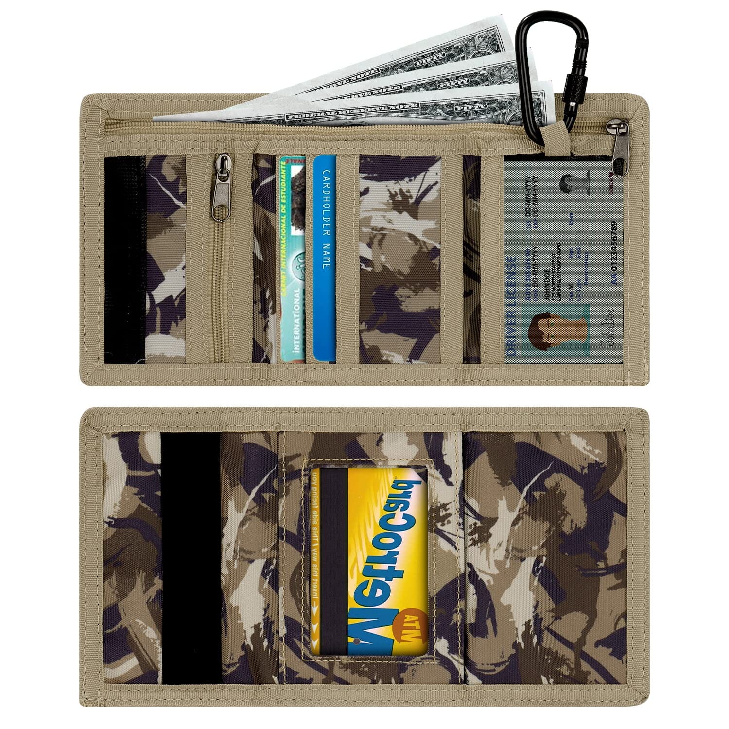 Camo Brown Wallet Boys Wallets Choco Mocha 