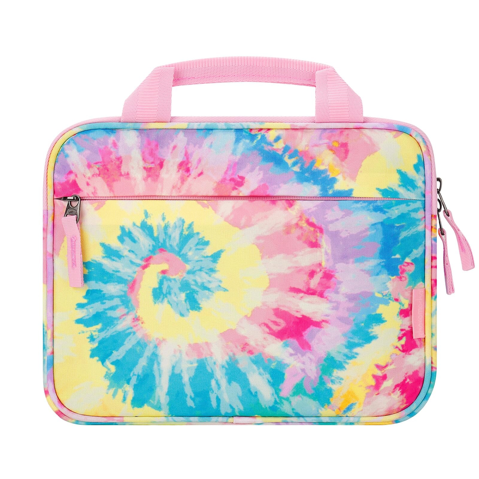 Choco Mocha 10 Inch Kids Tablet Sleeve Bag for Girls, Kids Tablet Carrying Case for Fire 7, Fire HD 8 Tablet, Kindle Kids Edition, iPad, Toddler Tablet Bag,Tie dye Colorful Choco Mocha 