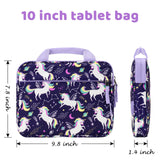 Choco Mocha 10 Inch Kids Tablet Sleeve Bag for Girls, Kids Tablet Carrying Case for Fire 7, Fire HD 8 Tablet, Kindle Kids Edition, iPad, Toddler Tablet Bag,Unicorn Purple Choco Mocha 