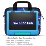 Choco Mocha 12.5 Inch Kids Lightning Tablet Sleeve Bag for Boys, Kids Tablet Carrying Case for Fire HD 10, Fire HD 8, Fire 10 Tablet, Chromebook,Kindle Kids Edition, iPad, Blue Choco Mocha 