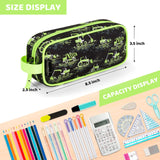 Choco Mocha Excavators Pencil Case for Boys Toddler, Soft Zipper Small Pencil Pouch for Little Boys, Kids Pencil Bag for Boys, Green Choco Mocha 