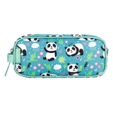 Choco Mocha Pencil Pouch for Kids Toddler Girls, Soft Zipper Small Pencil Case for Little Girls, Kids Pencil Bag for Girls, Panda Green Choco Mocha 