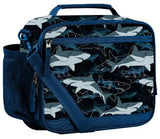 Choco Mocha Shark Kids Lunch Box for Boys Lunch Boxes for School Lunch Bag for Boys with Shoulder Strap for Preschool Kindergarten kids Blue Choco Mocha 