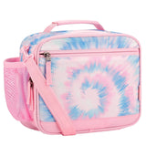 Choco Mocha Tie Dye Kids Lunch Box for Girls Lunch Boxes for School Lunch Bag for Girls with Shoulder Strap for Toddler Preschool Kindergarten kids Blue Choco Mocha 