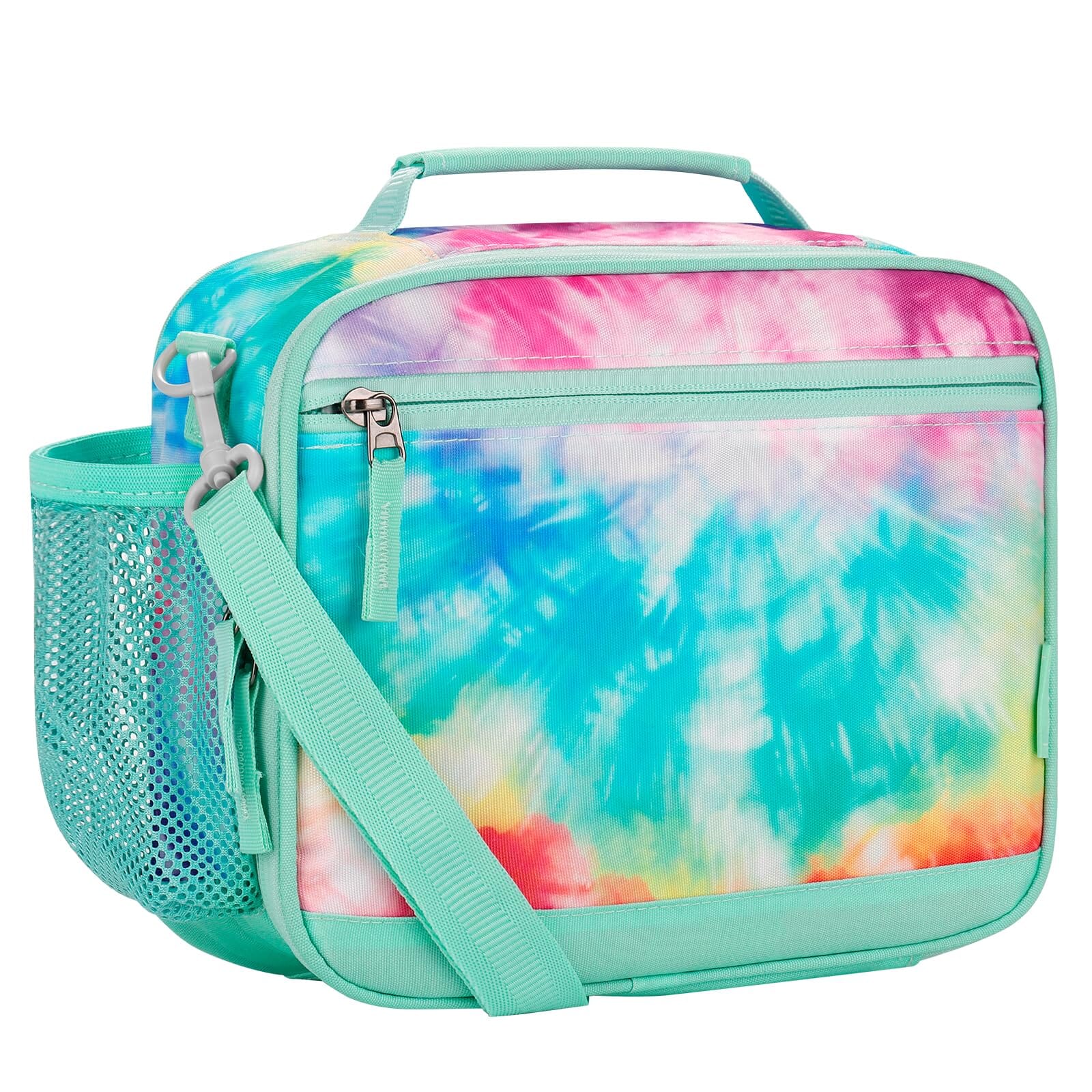 Choco Mocha Tie Dye Kids Lunch Box for Girls Lunch Boxes for School Lunch Bag for Girls with Shoulder Strap for Toddler Preschool Kindergarten kids Colorful Choco Mocha 