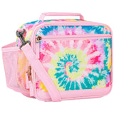 Choco Mocha Tie Dye Lunch Box Kids Lunch Box for Girls Lunch Boxes for School Girls Lunchbox for Kids Lunch Bag for Girls with Shoulder Strap for Toddler Preschool Kindergarten Choco Mocha 