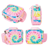 Choco Mocha Tie Dye Lunch Box Kids Lunch Box for Girls Lunch Boxes for School Girls Lunchbox for Kids Lunch Bag for Girls with Shoulder Strap for Toddler Preschool Kindergarten Choco Mocha 