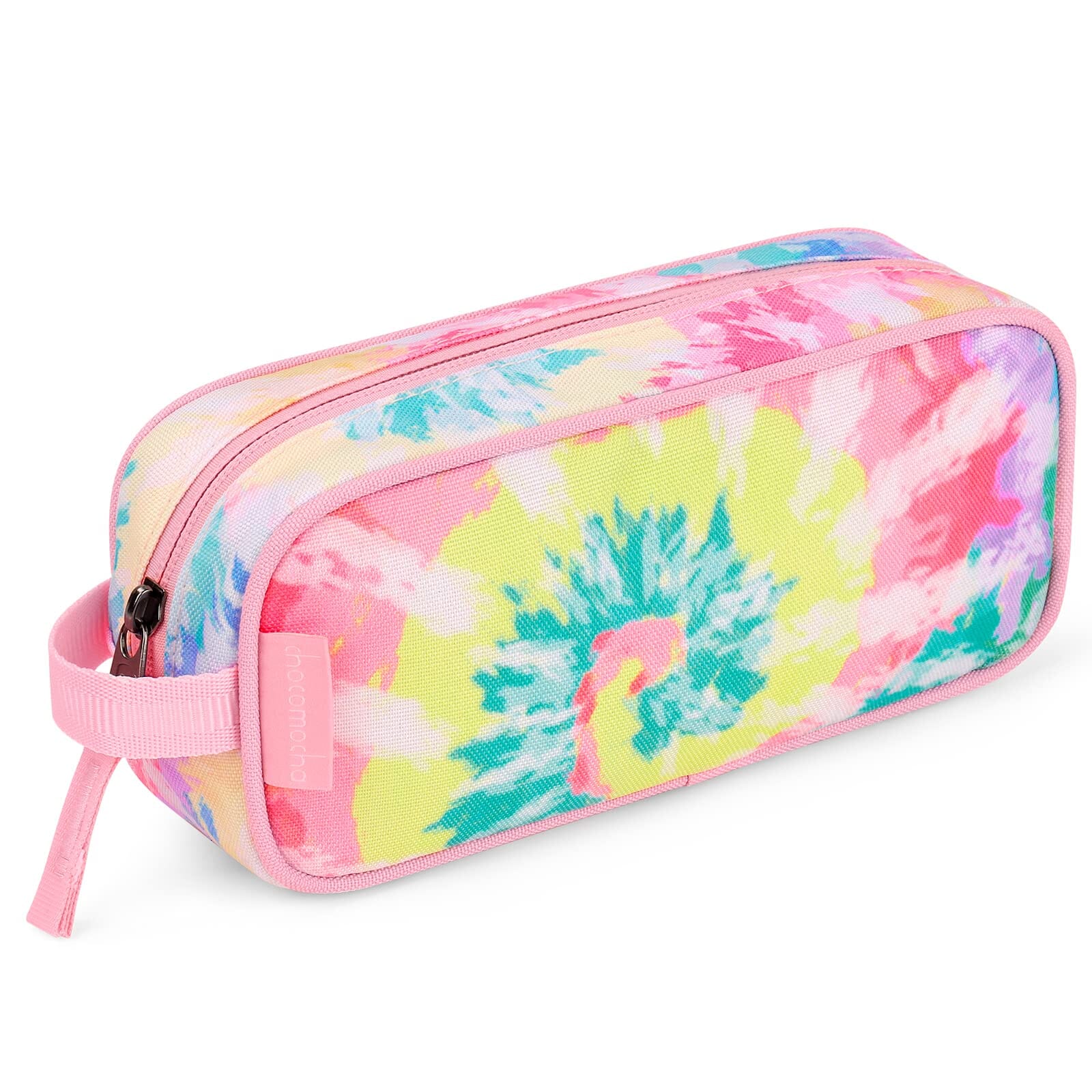 Choco Mocha Tie Dye Pencil Case for Girls Kids Toddler, Soft Zipper Small Pencil Pouch for Little Girls, Kids Pencil Bag for Girls, Colorful Choco Mocha 